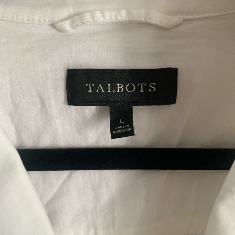 Talbots Spring Jacket White Button Down Size Larg… - image 3